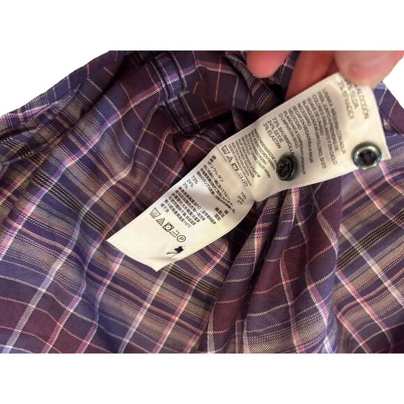 Tommy Bahama Camp Shirt‎ Sun Plaid Viola Purple Size XXL 194156 - Picture 9 of 12